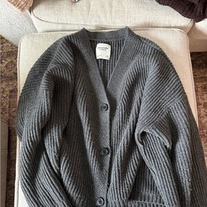 Abercrombie & Fitch Charcoal Cardigan